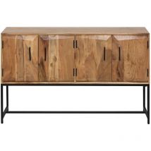 Made In Meubles - Buffet en bois d'acacia et métal Ava