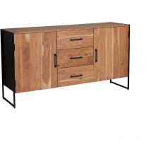 Made In Meubles - Buffet en bois d'acacia et métal Bosco