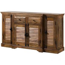 Massivmoebel24 - Buffet en bois de manguier huilé marron rodez 121