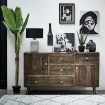 Pier Import - Buffet en bois recyclé piètement effet laiton vieilli adélaïde
