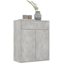 Lexlife - Buffet Gris béton Meuble de rangement Aggloméré - 60 x 30 x 75 cm