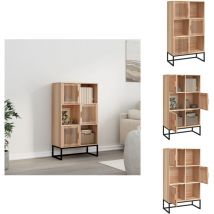 Buffet haut 70x35x125 cm bois d'ingénierie - Buffet Design Scandinave - Meuble Rangement - Buffet Moderne - Commode Bois - Buffet Salle À Manger