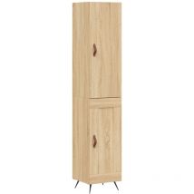 Jinlefu - Buffet haut Chêne sonoma 34,5x34x180 cm Bois d'ingénierie vidaXL
