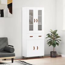 Maison Chic - Buffet haut, Enfilade, Armoire de cuisine Blanc 69,5x34x180 cm Bois d'ingénierie WFE104863