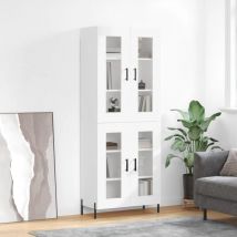 Maison Chic - Buffet haut, Enfilade, Armoire de cuisine Blanc 69,5x34x180 cm Bois d'ingénierie WFE188491