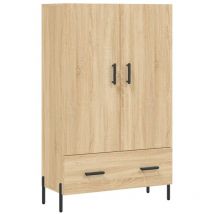 Jinlefu - Buffet haut chêne sonoma 69,5x31x115 cm bois d'ingénierie vidaXL
