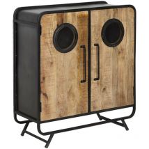 Made In Meubles - Petit buffet en bois de manguier Nautilus