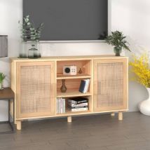 Maison Chic - Buffet,Bahut,Meuble de Rangement pour Salon, Salle à Manger, Cuisine Marron 105x30x60 cm Bois de pin massif et rotin naturel XZZ504683