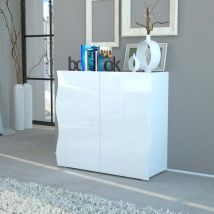Buffet Salon Chambre Cuisine Blanc Polyvalent 2 Portes Onda Double