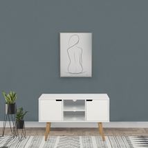 Concept-usine - Lokka - Buffet scandinave blanc avec 2 placards