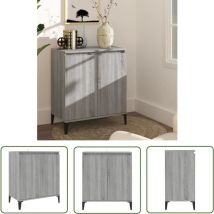 Nvees - The Living Store Buffet Sonoma gris 60x35x70 cm Bois d'ingénierie - Buffet - Meuble De Rangement - Commode - Mobilier Moderne - Design