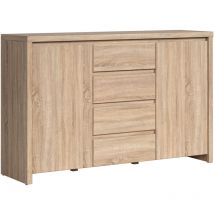 Buffet Soren mit 4 Schubladen und 2 Türen, Holzoptik, 143.5cm