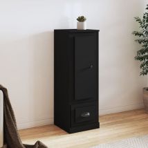 Design In - Buffet,Bahut, Meuble de Rangement haut noir 36x35,5x103,5 cm bois d'ingénierie CFW971490