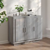 Buffet,Bahut, Meuble de Rangement Sonoma gris 92x35x75 cm Bois d'ingénierie CFW616823