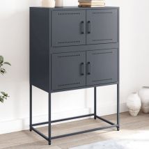 Buffet,Meuble de Rangement,Bahut pour Salon, Salle à Manger, Cuisine anthracite 68,5x38,5x107 cm acier CFW99207