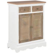 Design In - Buffet,Meuble de Rangement,Bahut pour Salon, Salle à Manger, Cuisine Blanc 60x30x80 cm Bois massif CFW869280