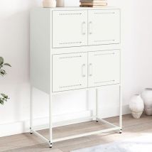 Design In - Buffet,Meuble de Rangement,Bahut pour Salon, Salle à Manger, Cuisine blanc 68,5x38,5x107 cm acier CFW96798