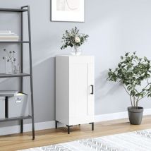 Design In - Buffet,Meuble de Rangement,Bahut pour Salon, Salle à Manger, Cuisine Blanc brillant 34,5x34x90 cm Bois d'ingénierie CFW507636