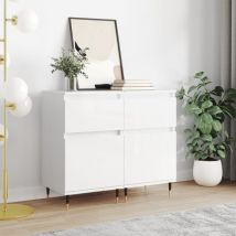 Buffets 2 pcs, Enfilades, Armoires de cuisine blanc brillant 40x35x70 cm bois d'ingénierie WFE151037 Maison Chic