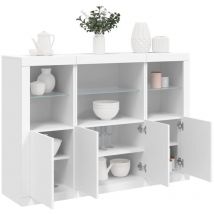 Maisonchic - Buffets avec lumières led, Bahut, Armoire de rangement 3 pcs blanc bois d'ingénierie FR375224 Maison Chic