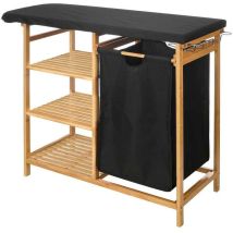 Bügelbrett Kipit 1443fl Bambus Schwarz Bambustuch