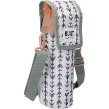BUILT Flaschentasche mit Griffen 100% Polyester und lebensmittelechtes PEVA 9 x 11 x 25cm Design 'Belle Vie' White
