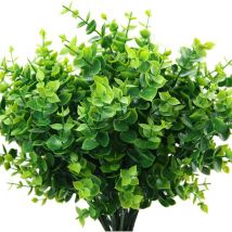 Buis artificiel (lot de 7), tiges de buis artificielles de verdure de ferme, fausses plantes et ressorts de verdure pour la ferme, la maison, le