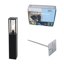 Standing Outdoor Lamp Black 80 cm with Ground Spike and Cable Connector - Charlois