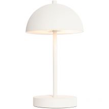 Qazqa - Outdoor Table Lamp White Rechargeable 3-Step Dimmable - Keira