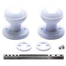 Merriway BH01832 Set Pomello in Plastica da Mortasa per Ante di Armadi e Credenze, Bianco