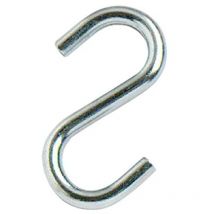 BH01895 Gancio a s in Acciaio, 38 x 3.4 mm, Bianco, Set di 5 - Bulk Hardware