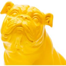 Figura Decorativa Perro Bulldog Kuatéh de Poliresina 29x16x28 cm Amarillo