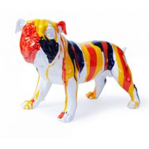 Kuateh - Figurine Décorative Chien Bulldog Kuatéh en Polyrésine 40x20x26 cm Multicolore