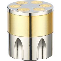 Bullet Grinder 3 lagig 42mm Durchmesser Metall Mühle Kräutermühle - Kleiner Cruncher Silber/Gold Gewürzmühle Mini-Grinder Revolver