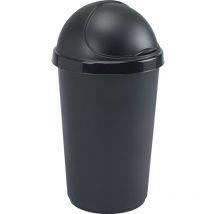 Whitefurze H33BB6 Bullet Black Waste Bin - 25 Litre