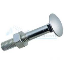 Cavicchie acciaio testa tonda con dado - ø mm.10x80