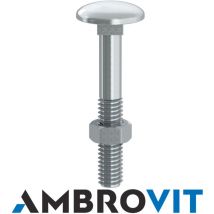 Cavicchie acciaio testa tonda con dado - ø mm.8x40