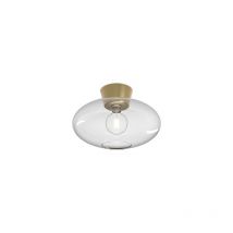 BulloXL Plafonnier Globe Laiton, Verre Clair 1x E27