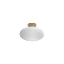 BulloXL Plafonnier Globe Laiton, Verre Opale 1x E27
