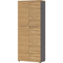 Bümö Andratx Aktenschrank - 5 Ordnerhöhen Graphit-eiche