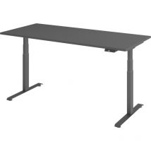Bümö Schreibtisch Elektrisch Lite Rechteck: 180 X 80 Cm Graphit