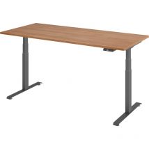 Bümö Schreibtisch Elektrisch Lite Rechteck: 180 X 80 Cm Nussbaum