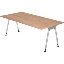 Bümö Schreibtisch Serie-a Rechteck: 200 X 100 Cm Nussbaum