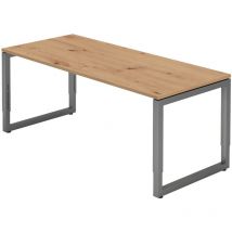 Bümö Schreibtisch Serie-r Rechteck: 180 X 80 Cm Asteiche Graphit