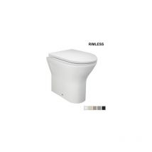 Vorwand-WC Feeling Rimless – Mattschwarzer Uni-Ablauf