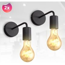 Bundle 2x Wandleuchte, schwarz