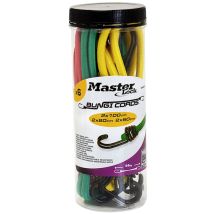 Master Lock – Bungee Cord Set – 12 Pieces – 4 x 60cm, 4 x 80cm, 4 x 100cm – 40 Kg Resistance – TUV Certified