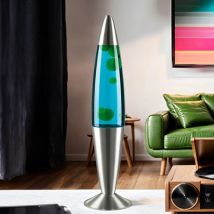 Bunte Lavalampe Blau Wachs Flüssigkeit Grün jenny H42cm