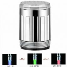 Ahlsen - Bunter led Wasserhahn mit 3 Farben ändernder Wassertemperatursensor Temperaturregelung Wasserstrahlhahn für Küche und Bad