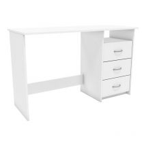 M&s - Bureau 3 tiroirs Aristote blanc